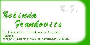 melinda frankovits business card